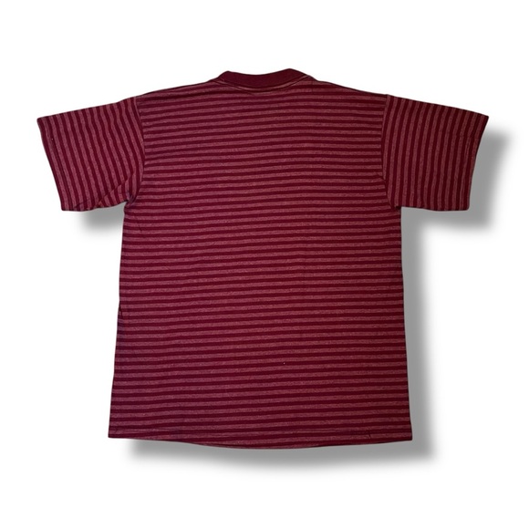 Vintage Alcatraz T-Shirt Embroidered Psycho Ward Outpatient Striped Red Large - Picture 4 of 5